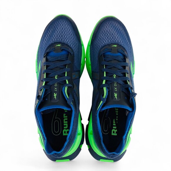Reebok FloatZig X1 Vector Navy Solar Lime Men\'s Running Shoes Sneakers 100210159 main image 3